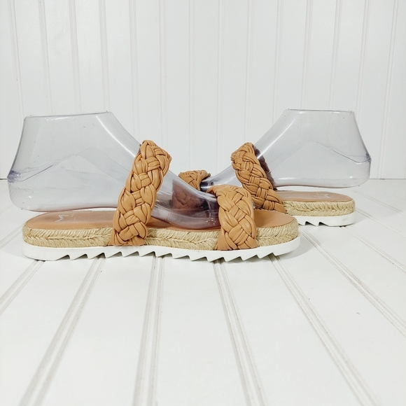 New Marc Fisher LTD Jaimee Leather Braided Espadrilles Sandals M76 - Picture 8 of 13